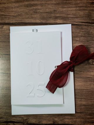 Gofre Kabartmalı Kurdelalı <b class='text-danger'>Davetiye</b> 1293 - Bordo